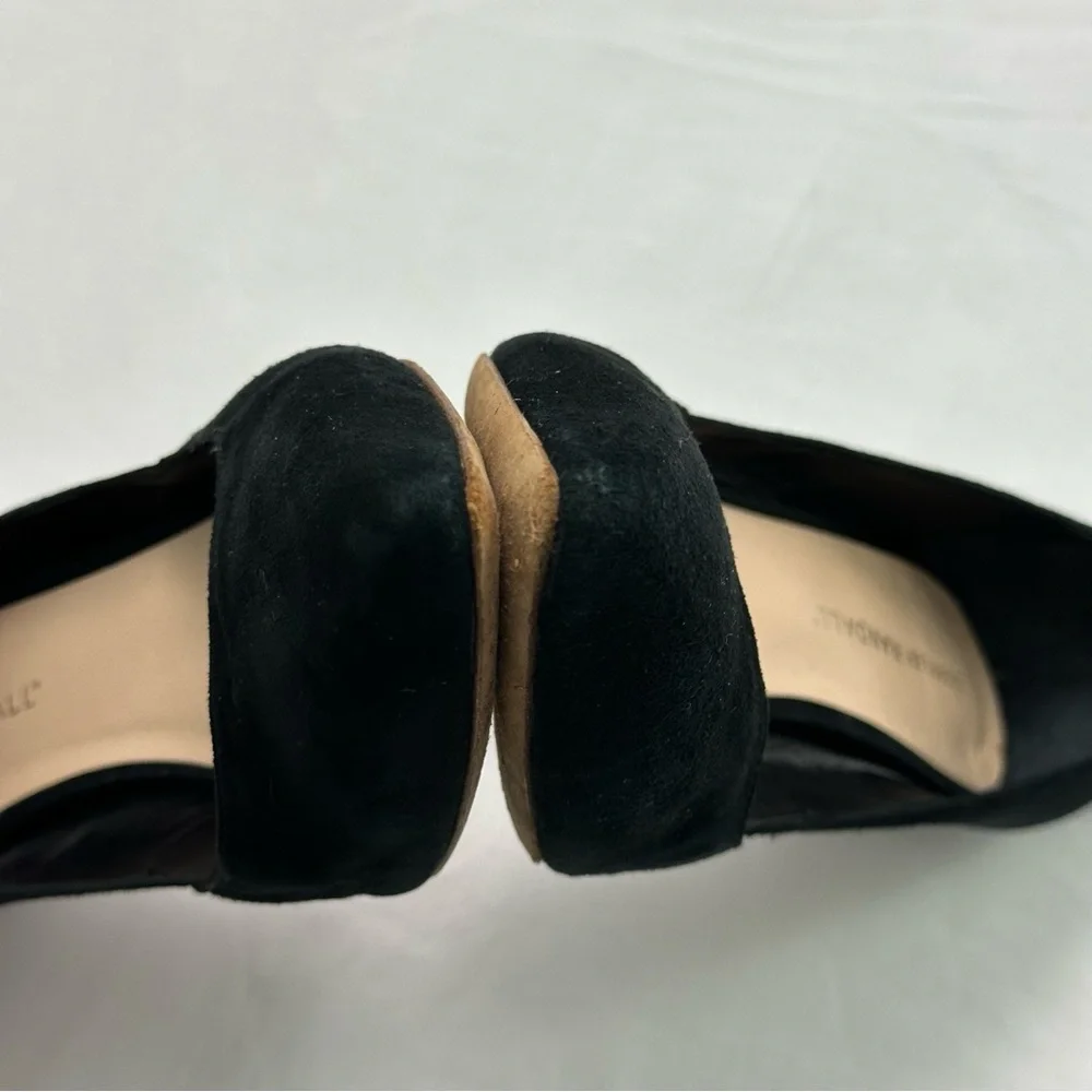 Loeffler Randall Pari Fringe Pumps Size 8.5 Black Heel Pointed Toe Suede Leather - Picture 5 of 13